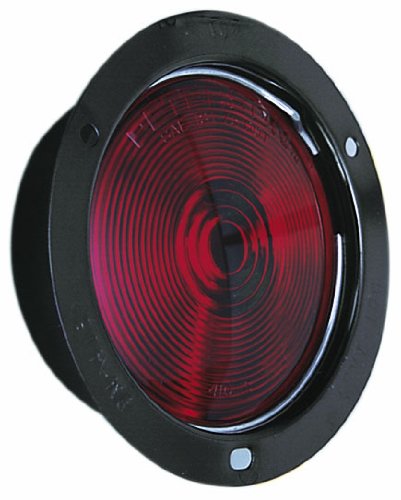 Peterson 425-3 Red Flush Mount Stop, Turn And Tail Light - Vibar Socket - Mild Steel Housing - Reflective Lens